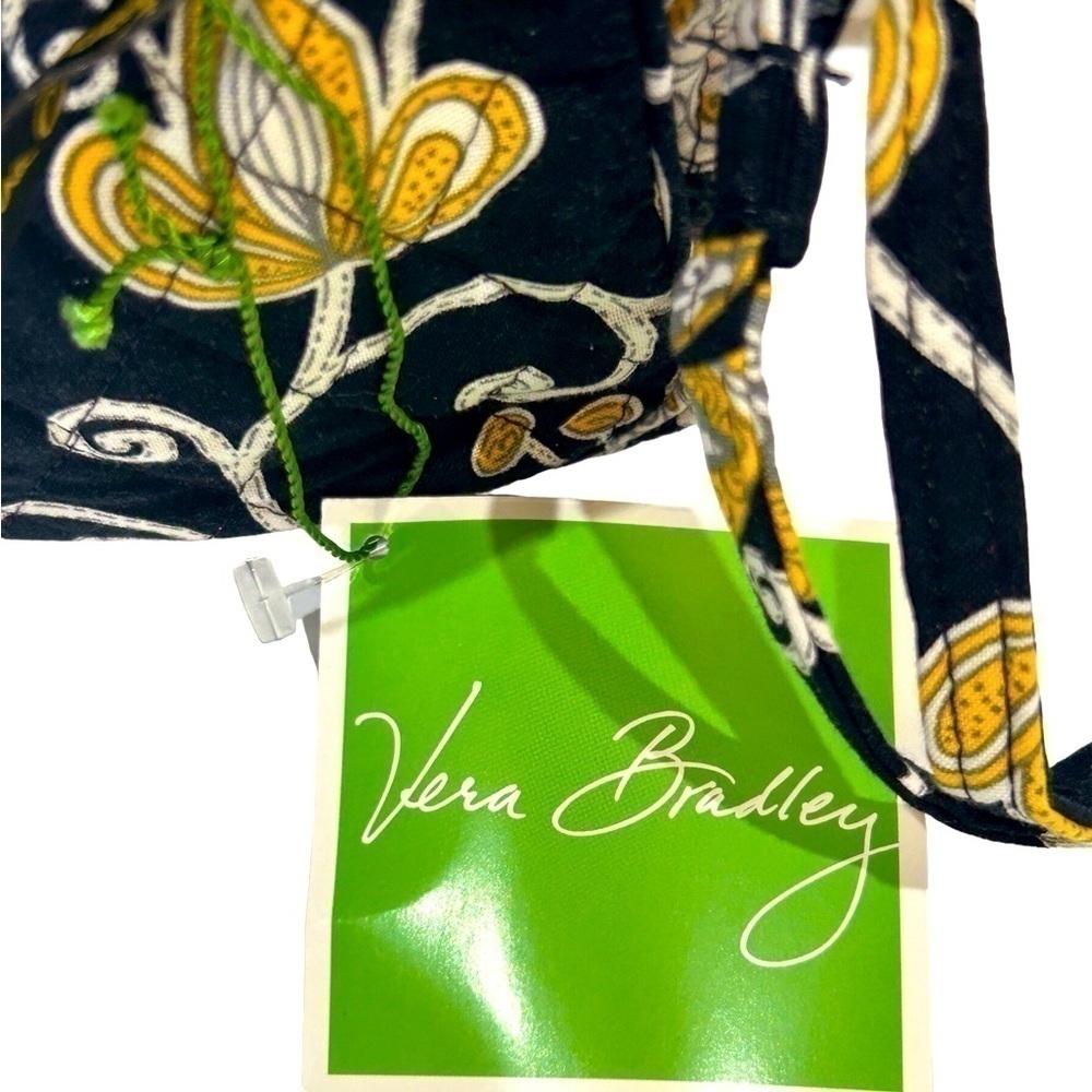 Vera Bradley Shoulder Handbag Adjustable Strap Yellow Bird Black/Yellow/Wht. NWT - Picture 5 of 6